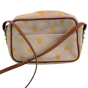 Vintage Dooney & Bourke Polka Dot Small Canvas Shoulder‎ Crossbody Handbag